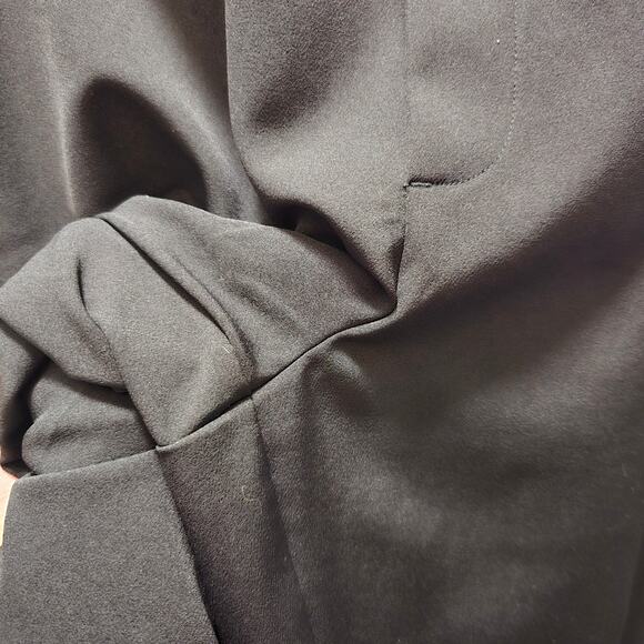 Athleta Slim Pants in black work slacks size 12 stretchy waist zip pockets - Picture 5 of 10